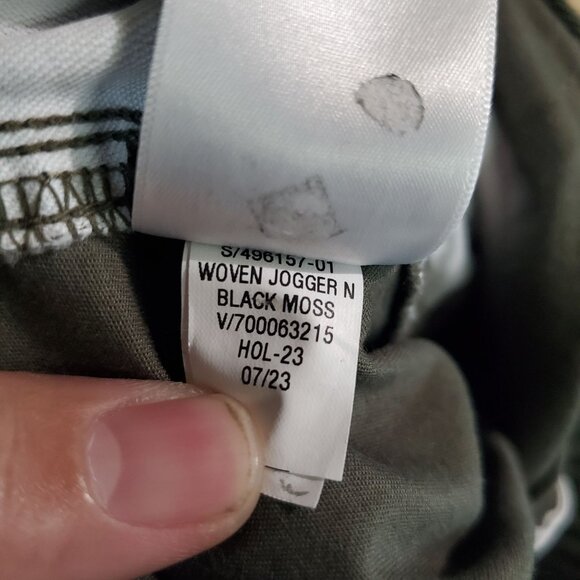 Gap Pants Womens Medium Moss Green Woven Elastic Cuffs Drawstring Jogger - Picture 4 of 10